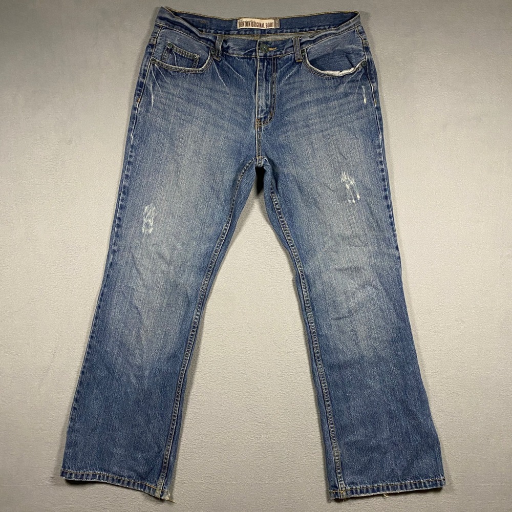 Aeropostale Benton Original Boot Jeans Mens 34x32 Blue Distressed Denim Pants